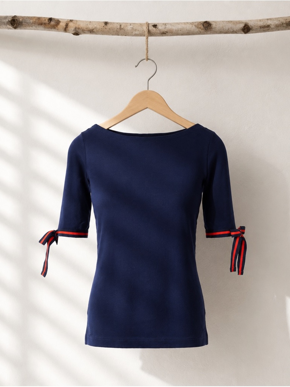 Lauren Ralph Lauren Boatneck Navy Top